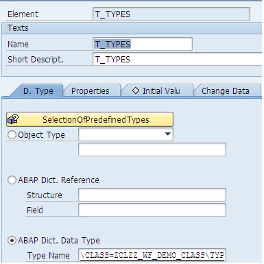 Workflow ABAP OO Class Data Definition