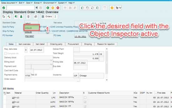 SAP Screen Personas Scripting - Object Inspector