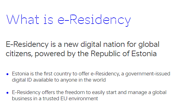Blockchain e-Residency