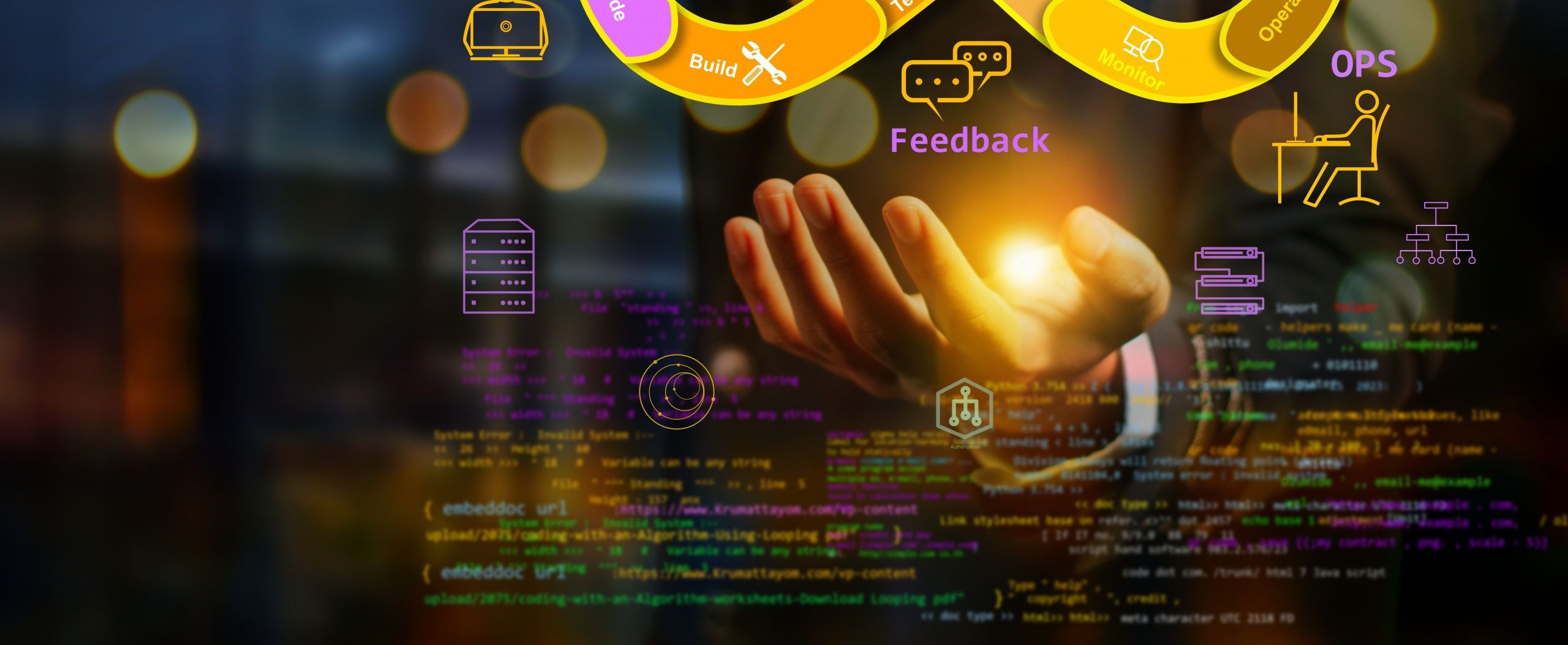 decorative image representing software development and integration